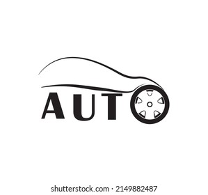 Diseño de logotipo de coche,ilustración vectorial.Icono de coche,diseño de logotipo de dibujo manual.logotipo colorido, negro y blanco.