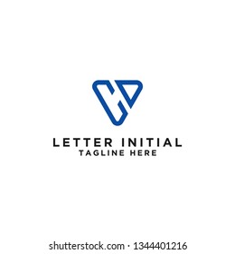 Logo Design with CD Initials. - Vector