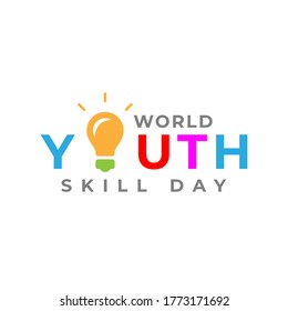 Logo Design for celebrating World Youth Skills Day in Vector Illustration.