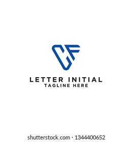 Logo Design with CF Initials. - Vector