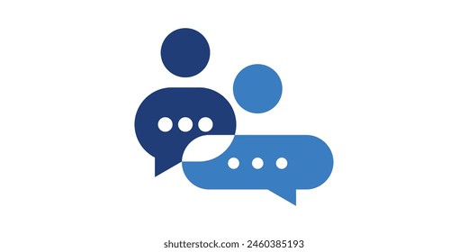 logo design chat and humans, person, people, communication, connection, technology, logo design icon, vector, symbol, idea.