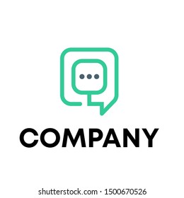LOGO DESIGN CHAT SIGN DISCUSSION VECTOR TEMPLATE 