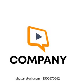 LOGO DESIGN CHAT SIGN DISCUSSION VECTOR TEMPLATE 