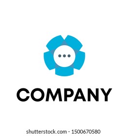 LOGO DESIGN CHAT SIGN DISCUSSION VECTOR TEMPLATE 