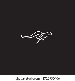 logo design cheetah run line