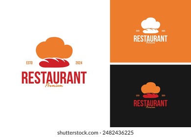 A logo design of chef hat with a loaf of bread, ideal for a bakery or artisanal bread maker. Vector illustration template idea