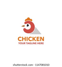 Logo design with chick, hand with symbol O.K. Vector illustration on the white background.