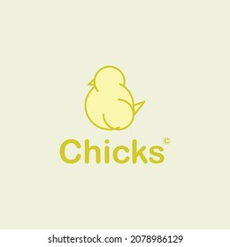 logo design with chicks as logo monogram