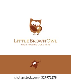 Logo Design For Children's Store, Daycare, Parenting Resources, Charity. Parent And Baby Owls.