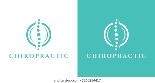 diseño de logotipo icono quiropráctico vector ilustración abstracta