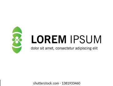 logo design from circle and line with green colour