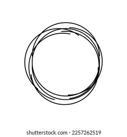 logo design circle line, hand drawn,