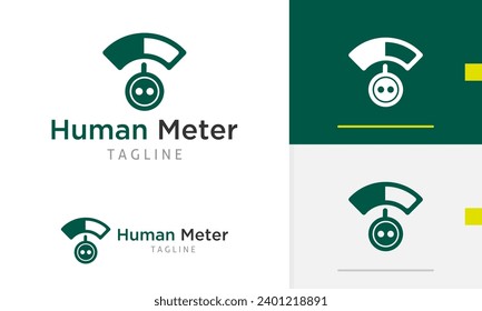 Logo-Design-Kreis Roboter-Spionage-Maske mit Pfeil zeigt eine halbe Ladeleiste für Technologie-Unternehmen Symbol Symbol Zeichen futuristische Vektordesign-Vorlage moderne einfache flache Emblem Business Web-Favicon