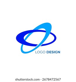 Diseño del logotipo con la forma del círculo y el color azul