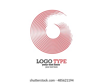 Logo design circles of lines vector illustration