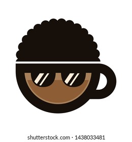 logo design coffee afro simple