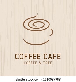 Logo design for Coffee Cafe, Coffee Shop : Tree and Coffee concept