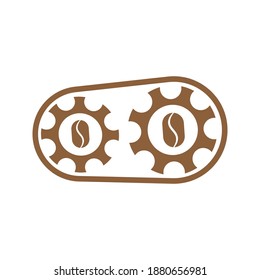 logo design of coffee gear. Suitable for your business, company, etc. a unique, exclusive, elegant, professional, clean, simple, modern logo. It would be perfect for your company.