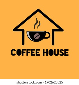 logo design coffee house suitable for cafe, coffee bar and other 