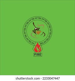 Logo design with coffee icon 