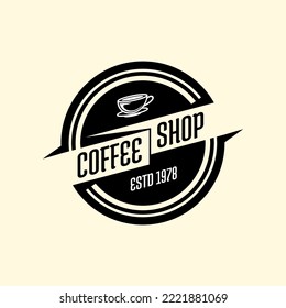 logo design for coffee shop, black logo with bright background