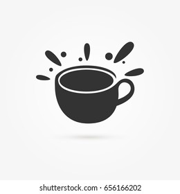 Logo design coffee vector template. Illustration design of logotype business restaurant and cafe symbol. Cup with drink pictogram.