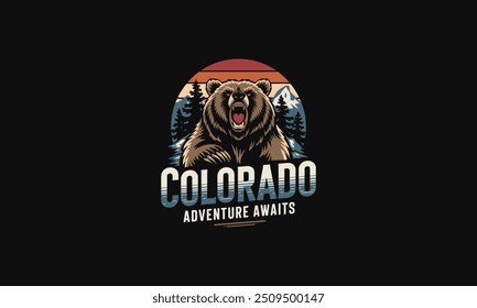 logo design of a colorado adventure vector template