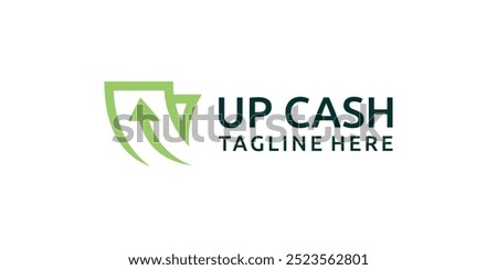 logo design combination of arrow and money, cash, financial, increase, profit, logo design, symbol, icon, vector, idea, creative.