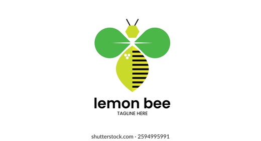 Logo design from a combination of bees and lemons