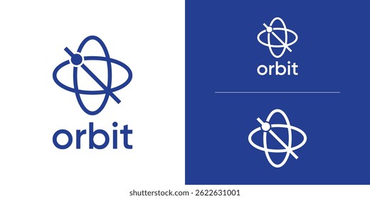 logo design combination circle and orbit,design simple and elegant.