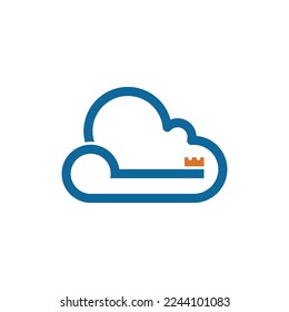 El diseño del logo es una nube combinada y la clave