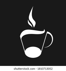 The logo design is combination coffee and note music.