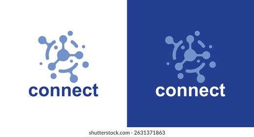 combinação de design de logotipo conectar e molécula,círculo,design criativo,elegante.