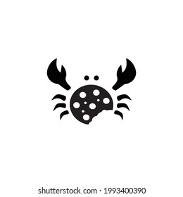The logo design is combination crab and cookies