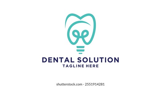 logo design combination dental and lamp,energy light,electric,dental care,toot,symbol,icon,vector,idea,creative.