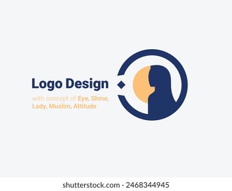 Combinación de diseño de logo de Ojo, humano, niña, mujeres musulmanas, brillo, hijab, vision, hembra magic symbol icono de Vector
puede ser para una institución cultural-artística