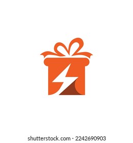 The logo design is combination gift and the light