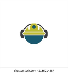 The logo design is combination helm work and earplugs