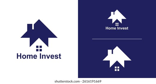 logo design combination home and arrow,invest,business,symbol,icon,idea,creative.