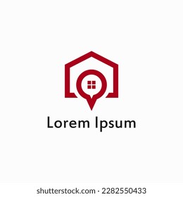 Diseño de logotipo combinado hogar y lupa o ubicación del logotipo de su empresa