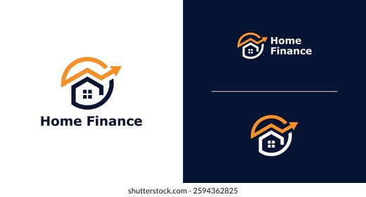logo design combination of house and arrow, logo for home investment, real estate, symbol, icon, idea, creative.