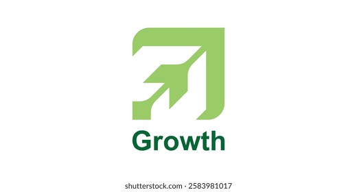 logo design combination of leaves and arrows, logo for financial, growth, grow, symbol, icon, idea, creative.
