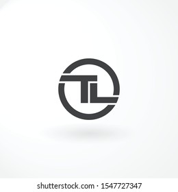 Logo Design with Combination Letter T and L Black Color