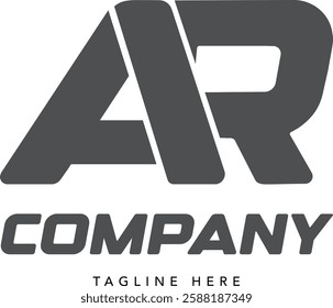 The logo design is a combination of the letters A and R, with a flat geometric style, without color gradations, with a neat monochrome shape