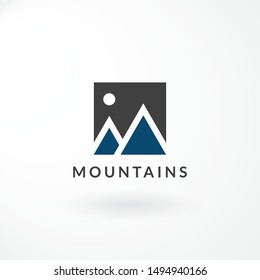 Logo Design with Combination Moon and Mountain