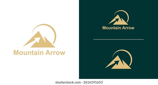 logo design combination mountain and arrow,logo design invest business, top,hill,symbol,icon,idea,creative.