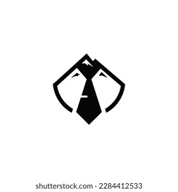 The logo design is combination mountain and tie