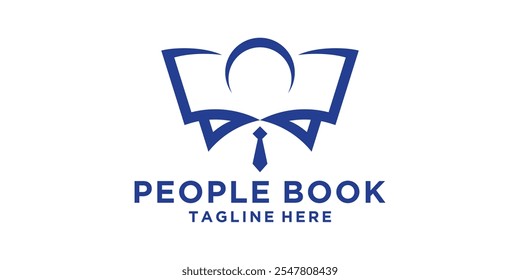 logo design combination of people and books, reading, learning, education, college, study, logo design symbol, vector, icon, idea, creative.
