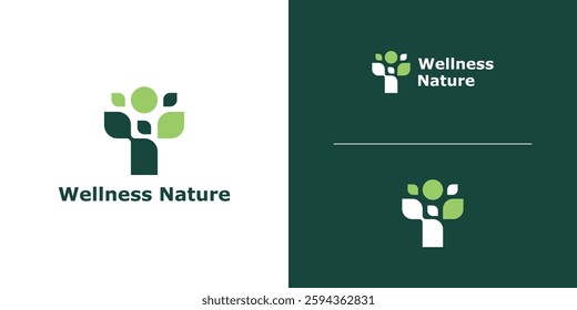 logo design combination of people and trees, wellness logo, body, symbol, icon, idea, creative.