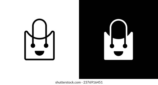 combinación de diseño de logotipo de mascotas, gato con bolsa de compra,